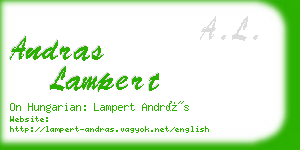 andras lampert business card